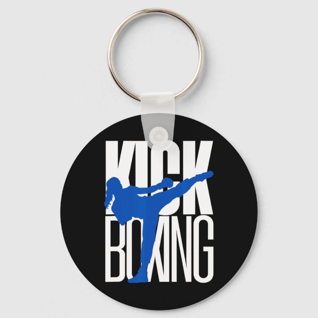 Kickboxing Highkick  Key Ring (Front)