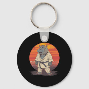 Kickboxing Hippo Martial Arts Karate Jiu-jitsu Mma Key Ring