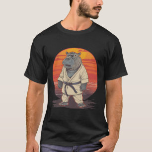 Kickboxing Hippo Martial Arts Karate Jiu-jitsu Mma T-Shirt
