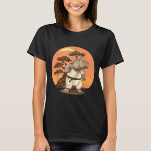 Kickboxing Hippo Martial Arts Karate Jiu-Jitsu MMA T-Shirt