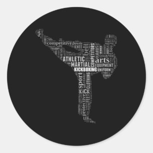 Kickboxing Instructor Classic Round Sticker