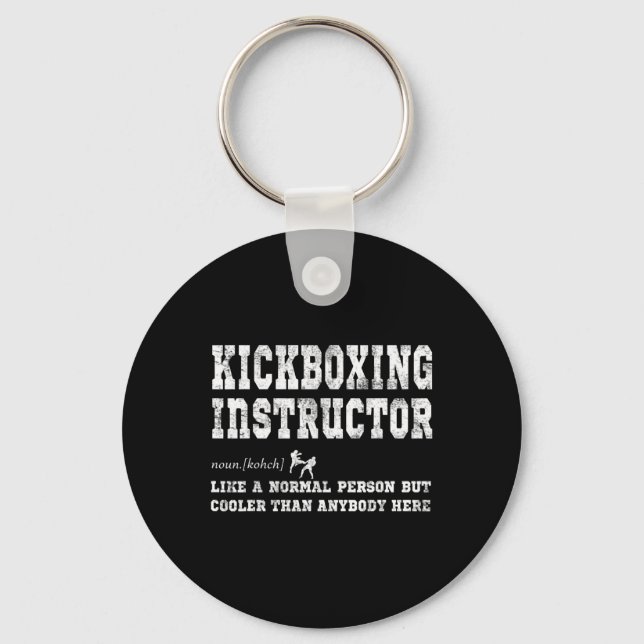 Kickboxing Instructor Definition Gift  Key Ring (Front)