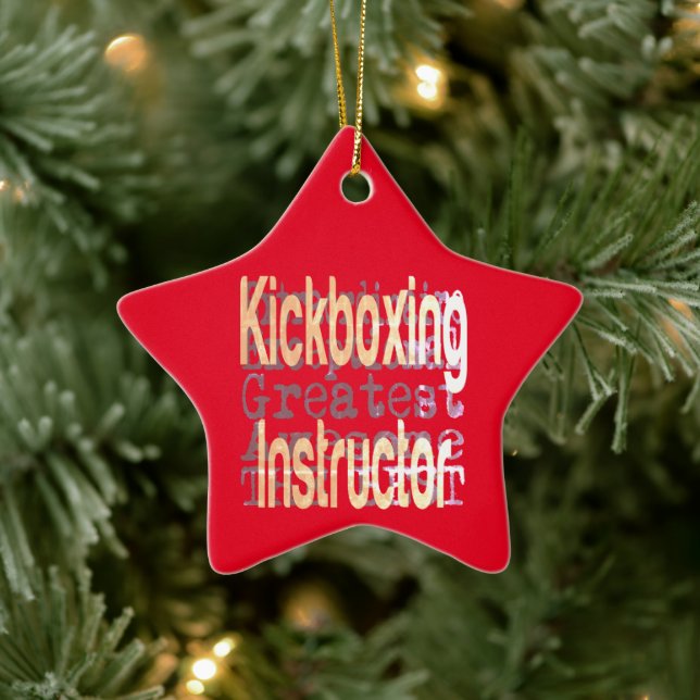 Kickboxing Instructor Extraordinaire Ceramic Ornament (Tree)