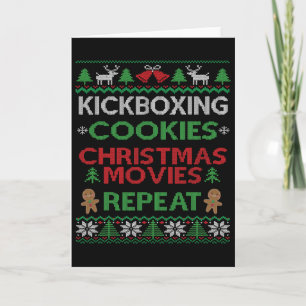 Kickboxing Instructor Gift Kickboxer Ugly Christma Card
