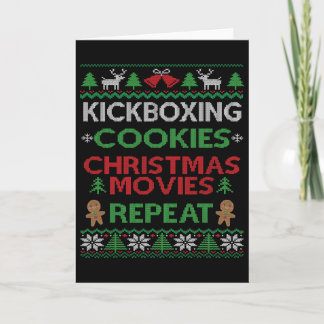 Kickboxing Instructor Gift Kickboxer Ugly Christma Card