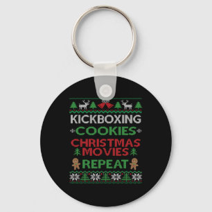 Kickboxing Instructor Gift Kickboxer Ugly Christma Key Ring