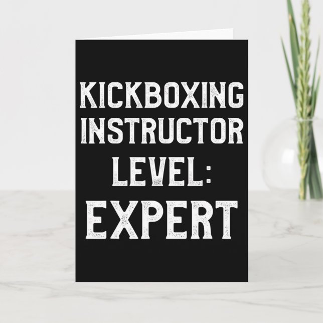 Kickboxing Instructor Kick Boxing Workout _2  Card (Front)