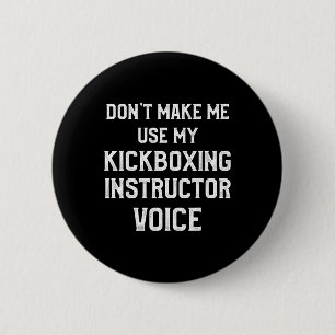 Kickboxing Instructor Kick Boxing Workout _3 6 Cm Round Badge