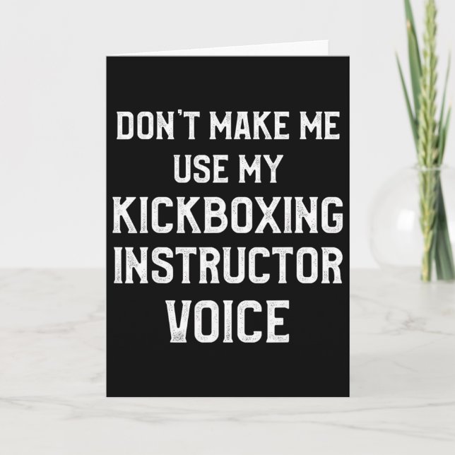 Kickboxing Instructor Kick Boxing Workout _3  Card (Front)