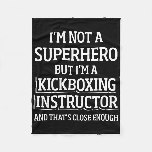 Kickboxing Instructor Kick Boxing Workout _5  Fleece Blanket (Front)
