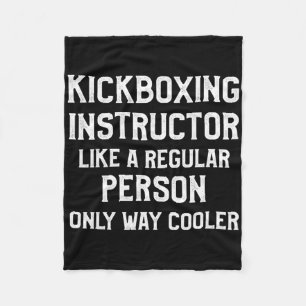 Kickboxing Instructor Kick Boxing Workout  Fleece Blanket
