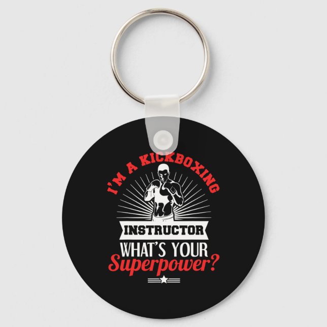 Kickboxing Instructor Kickboxer Job Title  Key Ring (Front)