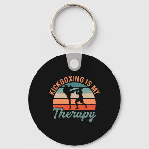 Kickboxing Is My Therapy Boxing Sports Kick  Key Ring