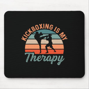 Kickboxing Is My Therapy Boxing Sports Kick Mouse Pad