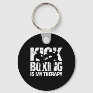 Kickboxing Is My Therapy, Kickboxing Match Motif K Key Ring