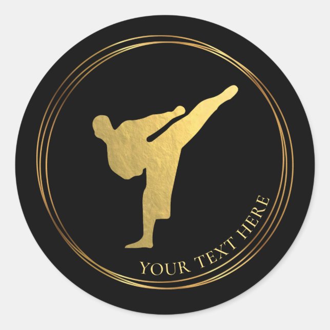 Kickboxing - Karate Classic Round Sticker (Front)
