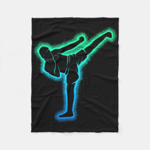 Kickboxing Karate Kickboxer Taekwondo Children Men Fleece Blanket