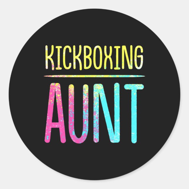 Kickboxing Kick Boxing Workout _2  Classic Round Sticker (Front)