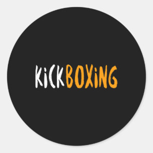 Kickboxing Kick Boxing Workout _6 Classic Round Sticker