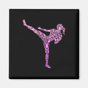 Kickboxing Kickboxer Karate Girls Kids Women  Magnet