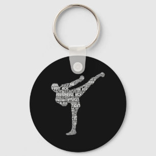 Kickboxing Kickboxer Karate Men Kids Boys  Key Ring