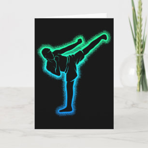 Kickboxing Kickboxer Karate Taekwondo Kids Boys Me Card