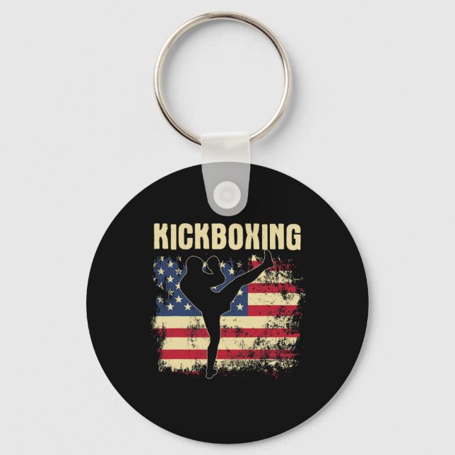 Kickboxing - Kickboxer Mixed Martial Arts Coach Se Key Ring (Front)