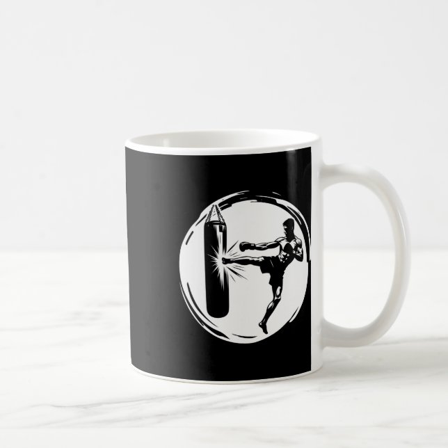 Kickboxing Kickboxer Punch  Coffee Mug (Right)