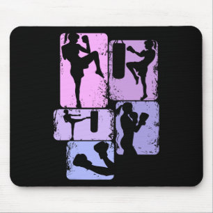 Kickboxing Kickboxer Taekwondo Karate Girls Kids W Mouse Pad