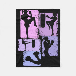 Kickboxing Kickboxer Taekwondo Karate Girls Women Fleece Blanket