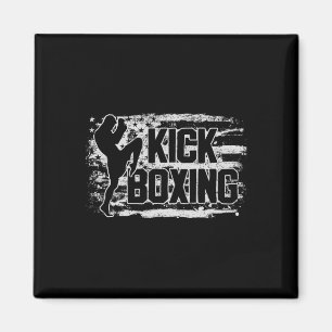 Kickboxing Kickboxer Usa American Flag Gift Women Magnet
