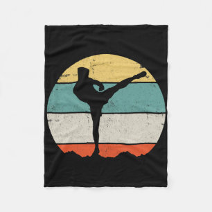 Kickboxing Kickboxer Vintage  Fleece Blanket