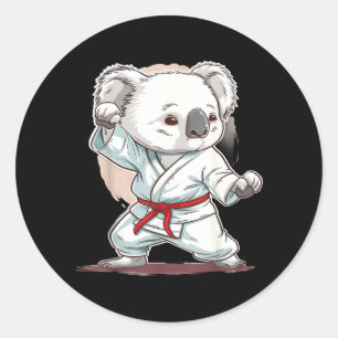 Kickboxing Koala Martial Arts Karate Jiu-Jitsu MMA Classic Round Sticker