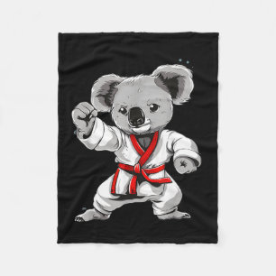 Kickboxing Koala Martial Arts Karate Jiu-Jitsu MMA Fleece Blanket