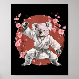 Kickboxing Koala Martial Arts Karate Jiu-Jitsu MMA Poster