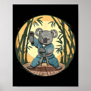 Kickboxing Koala Martial Arts Karate Jiu-Jitsu MMA Poster
