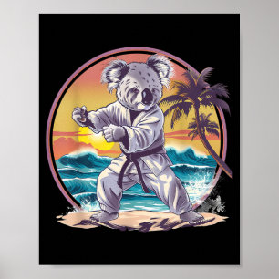 Kickboxing Koala Martial Arts Karate Jiu-Jitsu MMA Poster