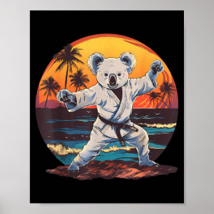 Kickboxing Koala Martial Arts Karate Jiu-Jitsu MMA Poster
