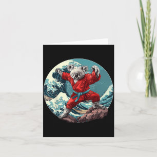 Kickboxing Koala Taekwondo Karate MMA Funny Card