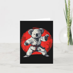 Kickboxing Koala Taekwondo Karate MMA Funny Card