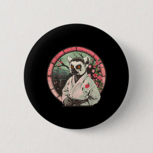 Kickboxing Lemur Martial Arts Karate Jiu-Jitsu MMA 6 Cm Round Badge