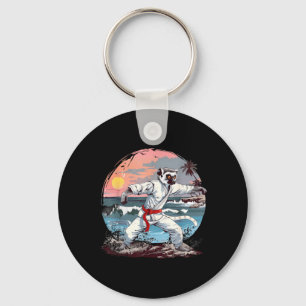 Kickboxing Lemur Martial Arts Karate Jiu-Jitsu MMA Key Ring
