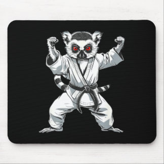 Kickboxing Lemur Martial Arts Karate Jiu-Jitsu MMA Mouse Pad