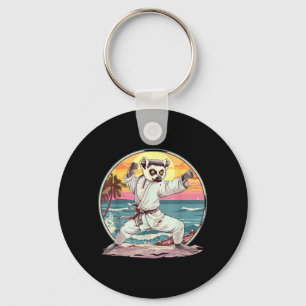 Kickboxing Lemur Taekwondo Karate MMA Funny Key Ring
