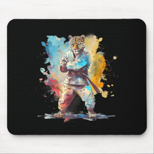 Kickboxing Leopard Martial Arts Karate Jiu-Jitsu Mouse Pad