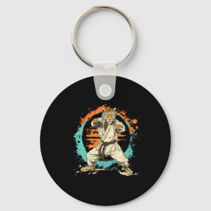 Kickboxing Leopard Taekwondo Karate Mma Martial Ar Key Ring