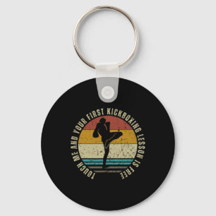 Kickboxing Lesson For Free Coach Funny Kickboxer _ Key Ring