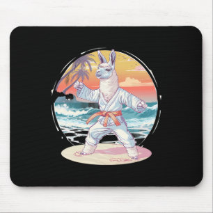 Kickboxing Llama Tropical Beach Taekwondo Judo Alp Mouse Pad
