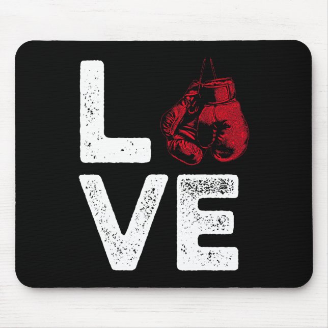 Kickboxing Love Kick Boxing Workout  Mouse Pad (Front)
