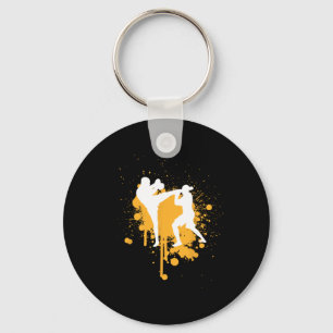 Kickboxing Martial Arts Boxing Mma Sparring Fighte Key Ring